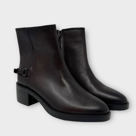Franco Sarto Shoes - Franco Sarto Colt Leather Ankle Bootie in Brown Size 7